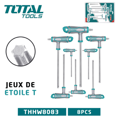 طقم مفاتيح الن كي مشرنف مقبض T من TOTAL