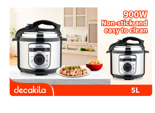 طنجرة ضغط كهربائية سعة 5 لتر 900 واط من ديكاكيل Decakila