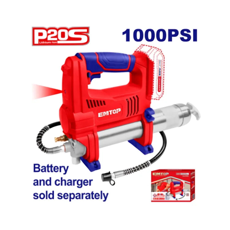 أداة تشحيم لاسلكية بقوة ضغط عالية 20 فوات EMTOP ELGR2001