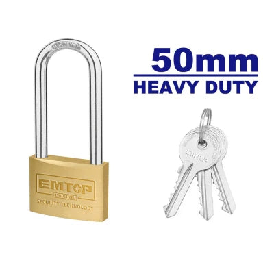 قفل نحاس بحلقة طويلة 50 مم EMTOP EPDKB5021L