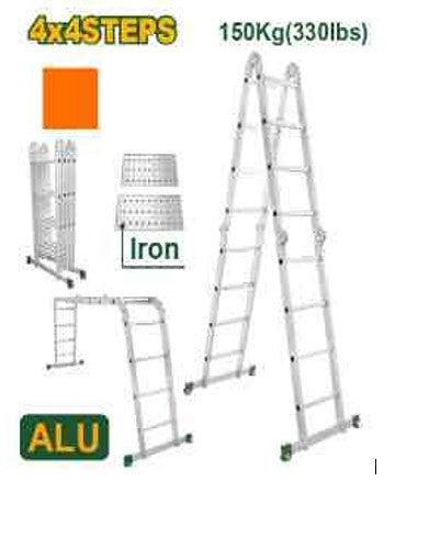 سلم متعدد 4درجات مع بسطة حديد من جاديفر Jadver