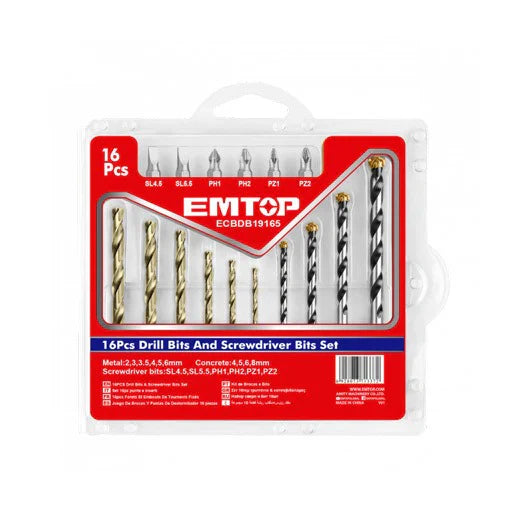 طقم ريش ومفكات (16PCS) من EMTOP