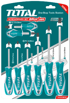 طقم مفكات 8 قطع من TOTAL