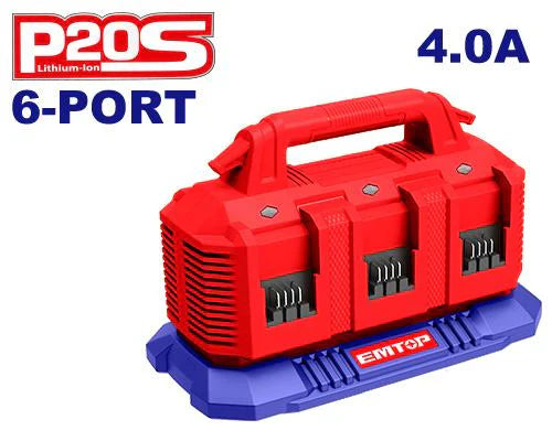 شاحن بستة منافذ EMTOP EFCR2064 P20S