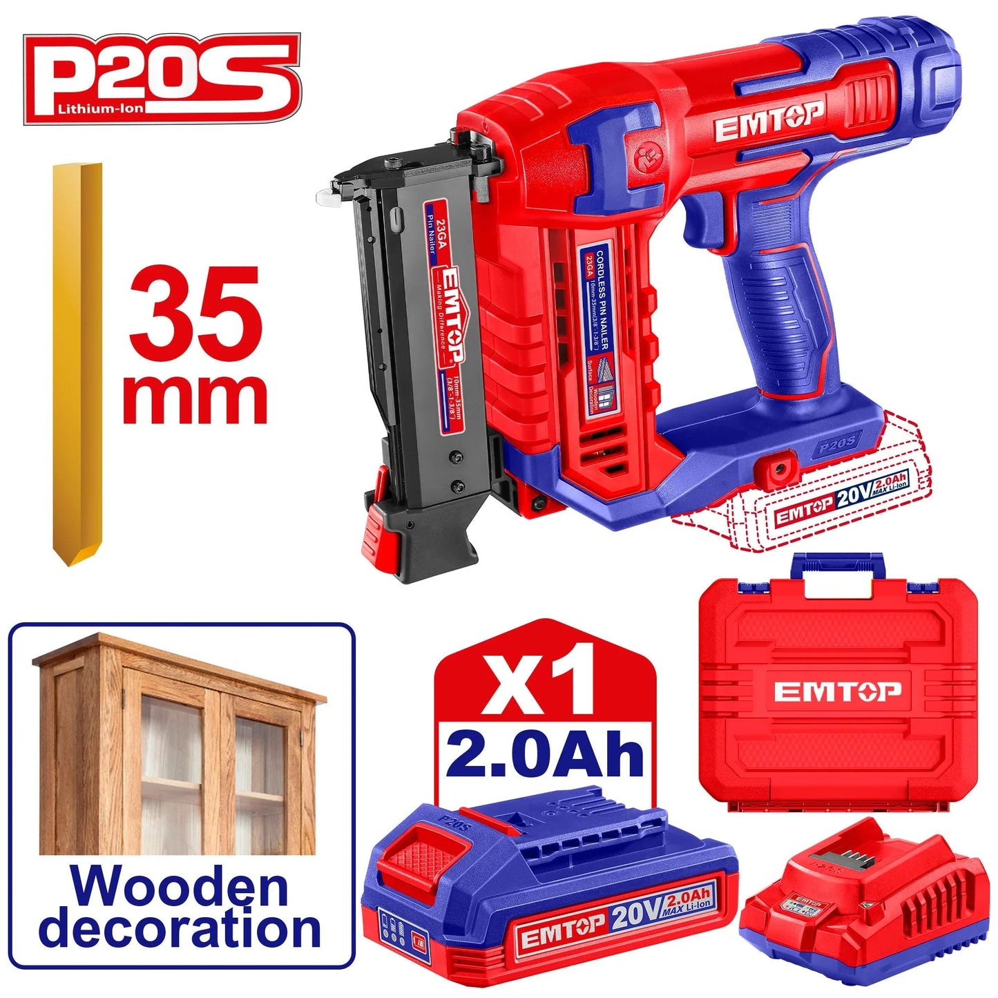 مسامير براد مقاس 18، 36 مم _ EMTOP ELBNLI3606