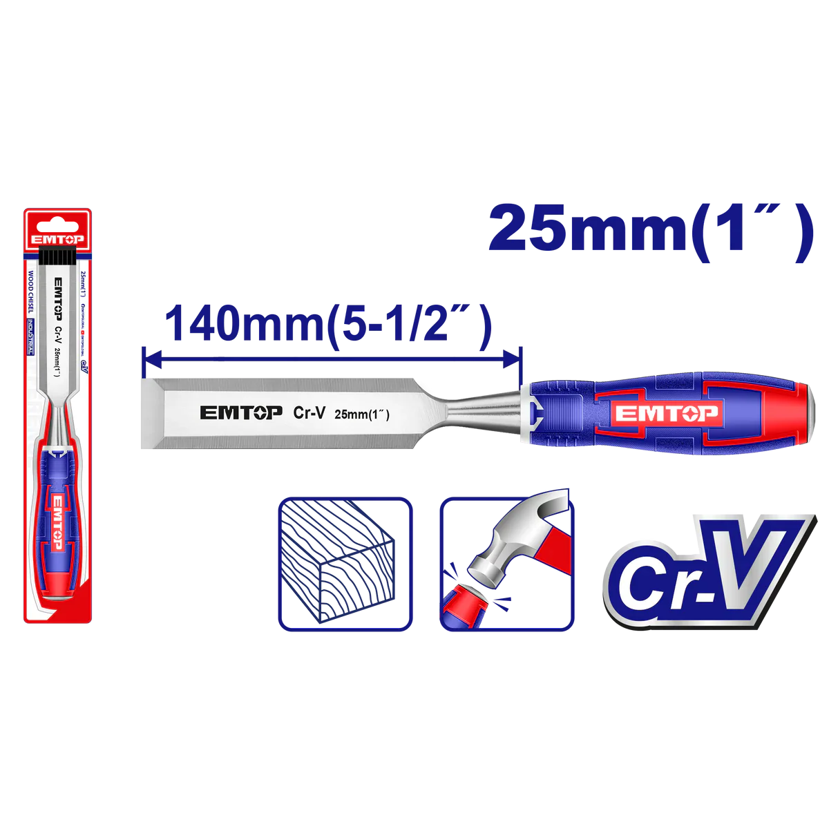 إزميل خشب عرض 25 ملم EMTOP EWCL2501