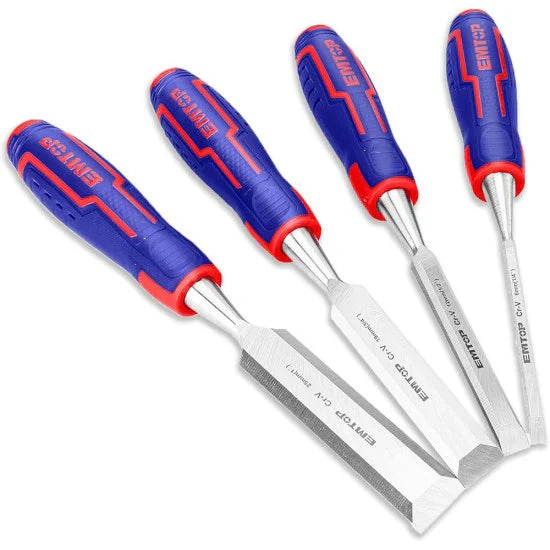 طقم إزميل خشب مكون من 4 قطع EMTOP EWCT0401