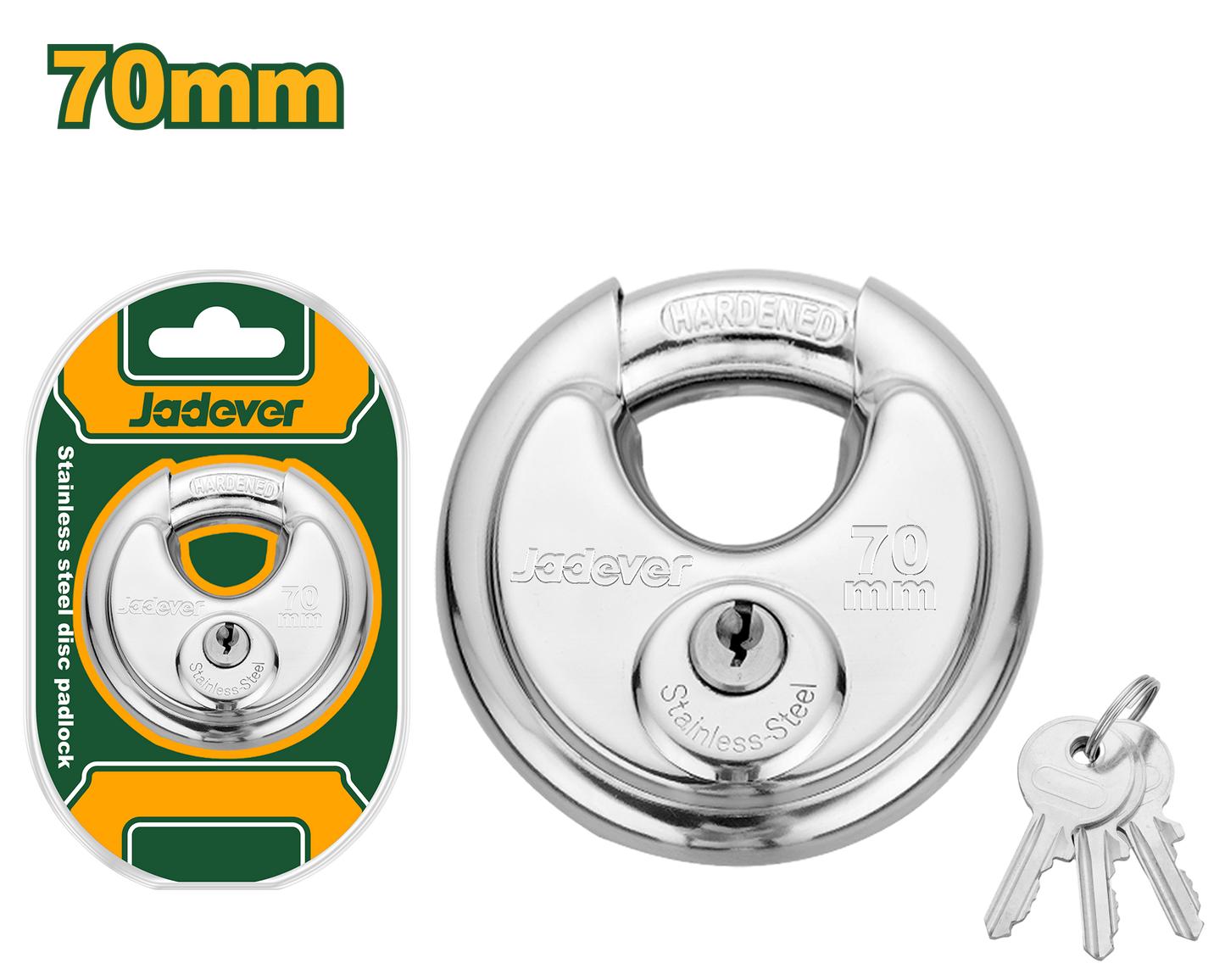 قفل مدور ستانلس 70 ملم من جادايفر Jadever