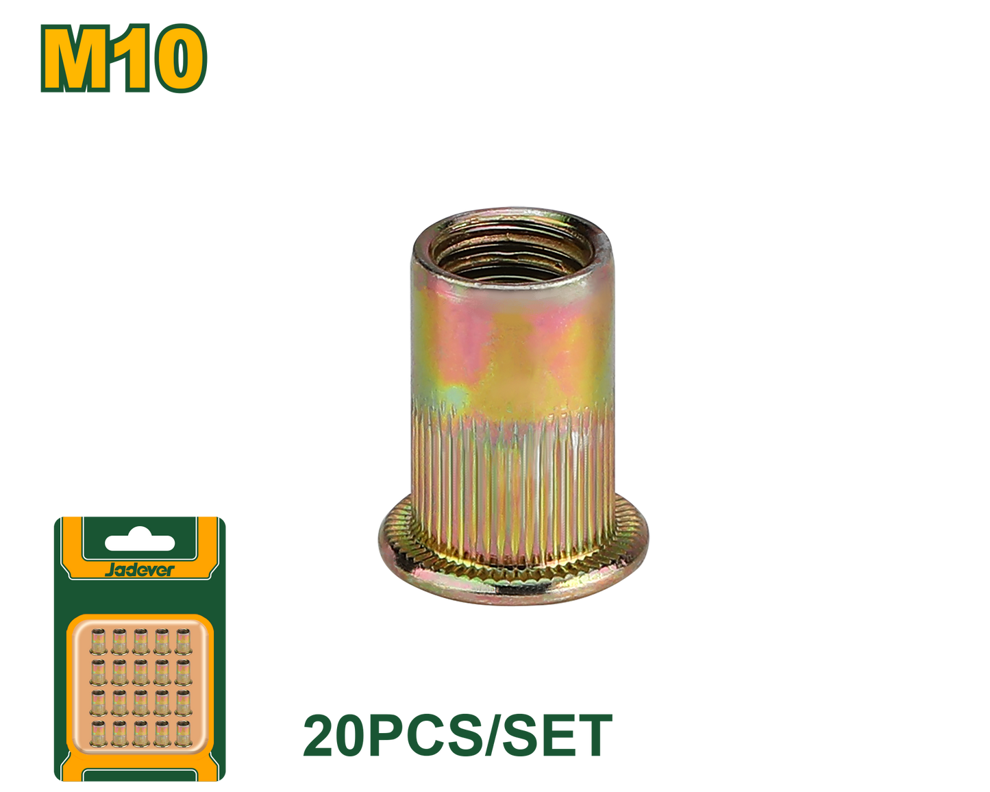 طقم صواميل التثبيت (20 قطعة متوفرة بأحجام متعددة) من JADEVER