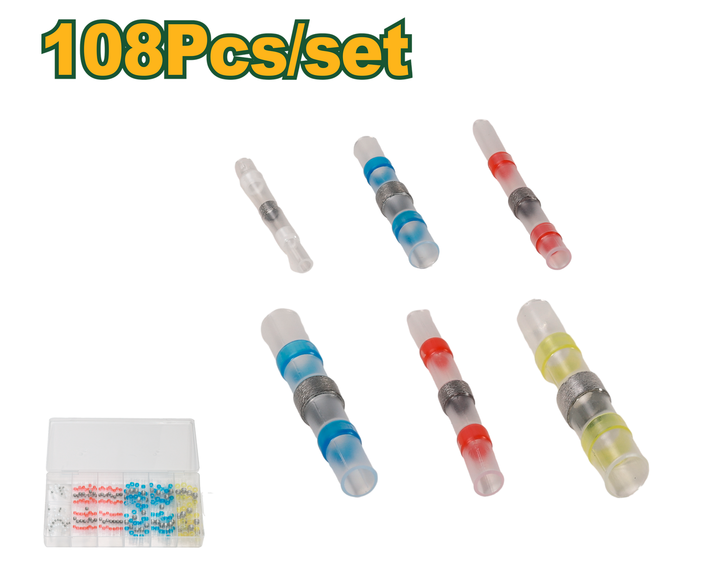 طقم وصلات أسلاك مطري كبس مع هيت شرنك 80 قطعة من جادايفر