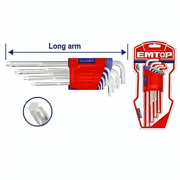 مجموعة مفاتيح توركس 9 قطع من EMTOP EHKY3091