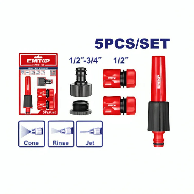 رشاش ماء مستقيم 5 قطع EMTOP ESNE11251