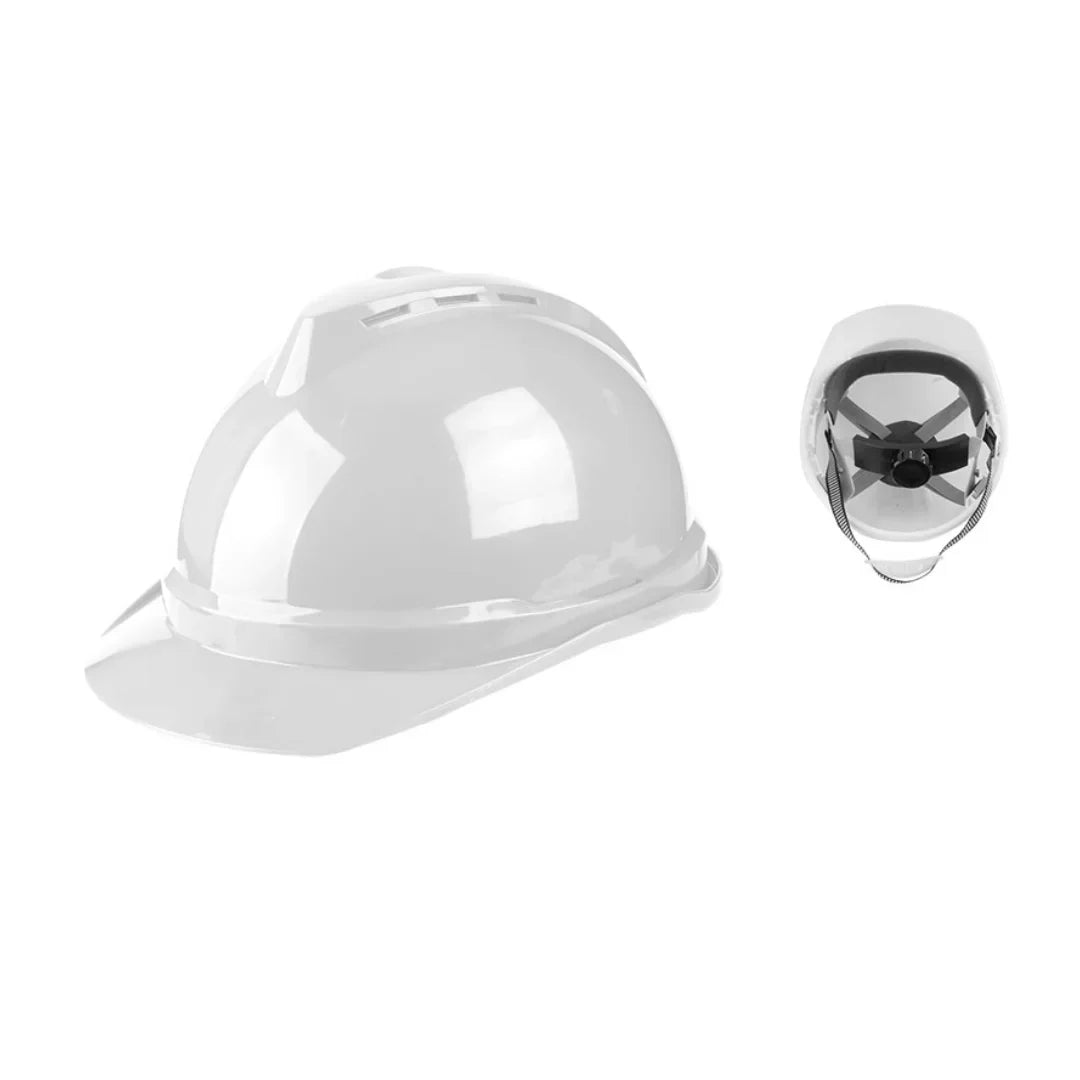 خوذة عمال لون ابيض بعجلة ضبط EMTOP ESHT0221