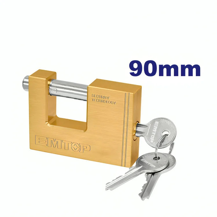 قفل أمان نحاس على شكل مربع – 90 مم EMTOP EPDKH9001