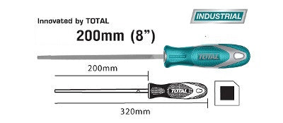 مبرد حديد مربع 8" توتال