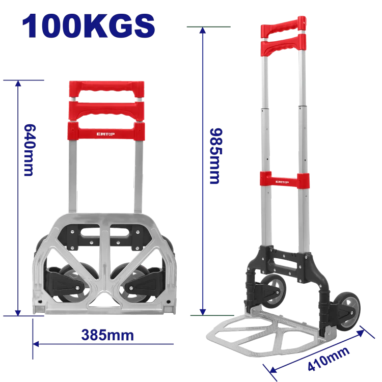 عربة تحميل بضاعة طي 100 كجم EMTOP EMWB8A10