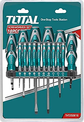 طقم مفكات 18 قطعة  من TOTAL