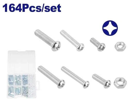 طقم براغي سِن ناعم مشكل 164 قطعة  EMTOP EMXSBB01