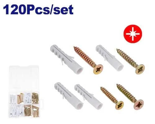 طقم براغي مع أسافين – 120 قطعة  EMTOP EMXT3B01