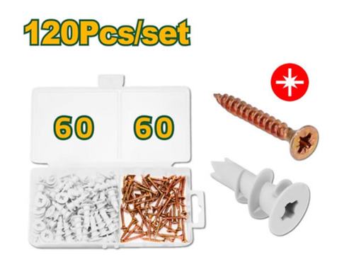 طقم براغي مع اسافين جبسن بورد حلزوني 120 قطعة من جادايفر Jadever