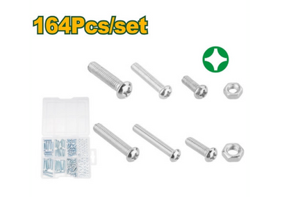 طقم براغي سن ناعم 164 قطعة من جادايفر Jadever