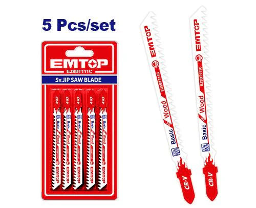 مجموعة شفرات منشار كهربائي لقطع الخشب المكون من 5 قطع   EMTOP EJSBT111C