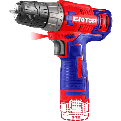 مثقاب EMTOP اللاسلكي ببطارية ليثيوم أيون 12V