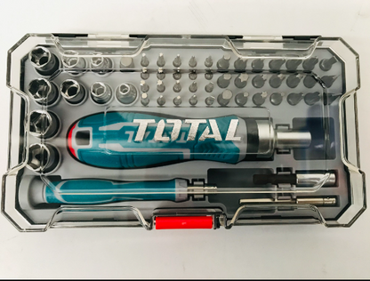 مفك مع راسيات  55 قطعة من TOTAL