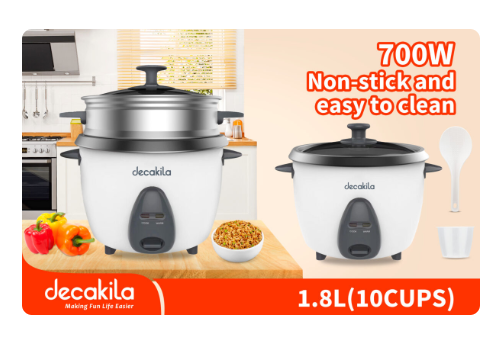 طباخة أرز كهربائية 1.8 لتر 700 واط من دكاكيلا Decakila