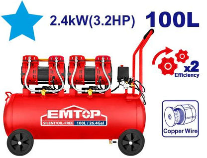 ضاغط الهواء الصامت الخالي من الزيت من EMTOP