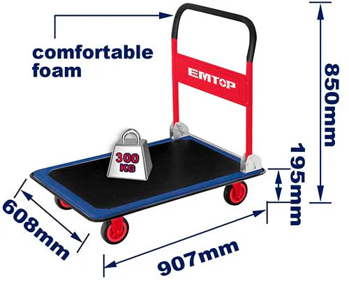 عربة نقل بضاعة – سعة 300 كجم  EMTOP EWBW3001