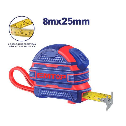 متر قياس 8 متر × 25 مم  EMTOP EMTP3825M