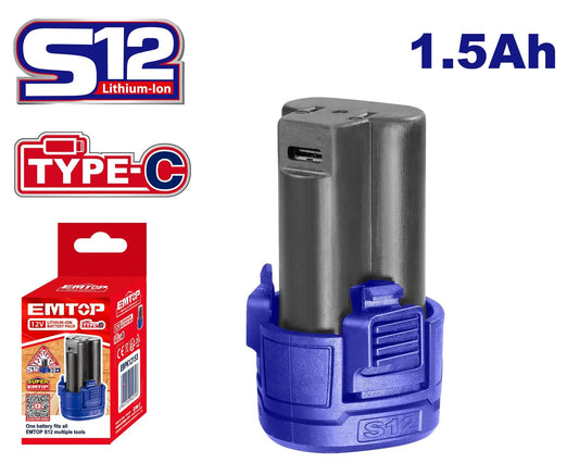 مجموعة بطاريات ليثيوم أيون EMTOP 12V