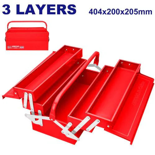 صندوق عدة معدني ثلاثي الطبقات بحجم صغير  EMTOP  ETBXS0301