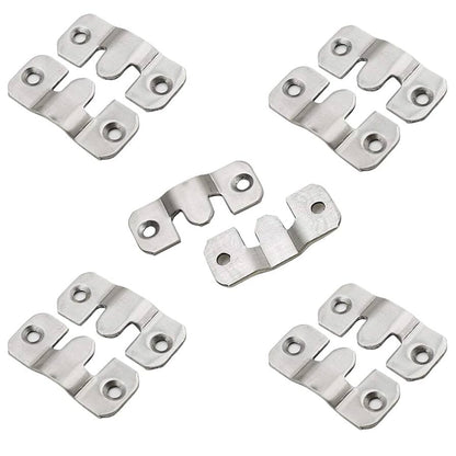 حوامل تثبيت مخفية من ستانلس ستيل – تعليق قوي وآمن للمرايات والمرايا ورؤوس الأسرّة (10 قطع)