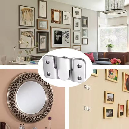 حوامل تثبيت مخفية من ستانلس ستيل – تعليق قوي وآمن للمرايات والمرايا ورؤوس الأسرّة (10 قطع)