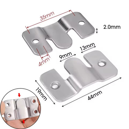 حوامل تثبيت مخفية من ستانلس ستيل – تعليق قوي وآمن للمرايات والمرايا ورؤوس الأسرّة (10 قطع)