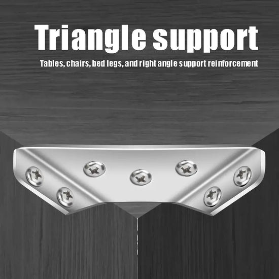 زاوية تثبيت معدنية 90 درجة متعددة الاستخدام – دعامة زاوية مثلثة لتعزيز الأثاث بقوة وثبات