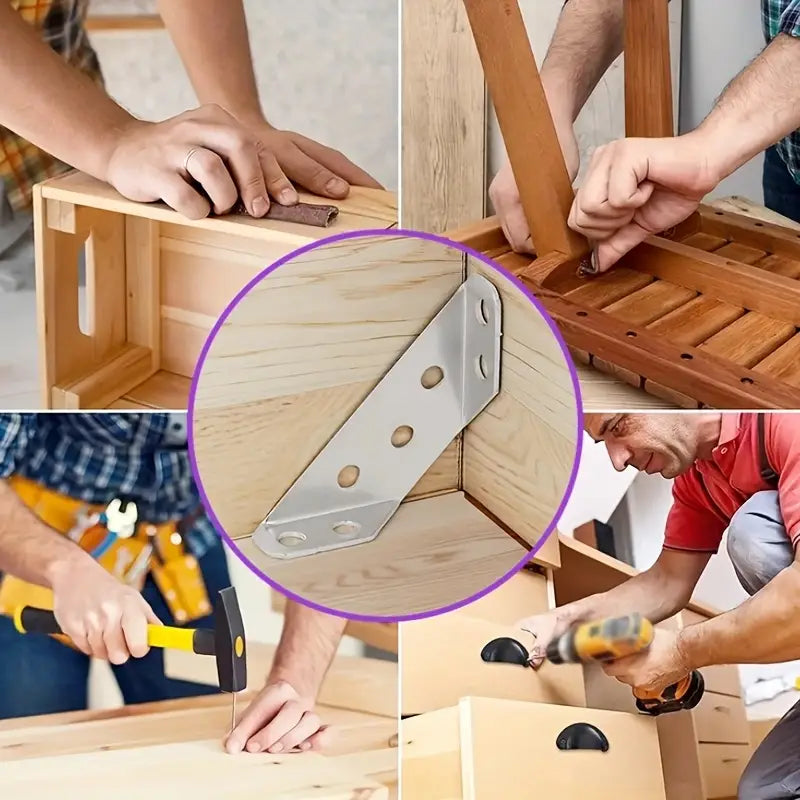 تثبيت معدني بزاوية 90 درجة متعددة الاستخدام – مدعومة بعدم توافق الأثاث بقوة وثبات