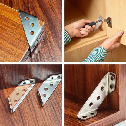 تثبيت معدني بزاوية 90 درجة متعددة الاستخدام – مدعومة بعدم توافق الأثاث بقوة وثبات