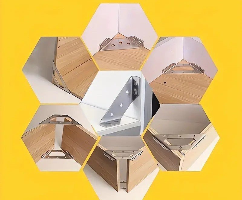 تثبيت معدني بزاوية 90 درجة متعددة الاستخدام – مدعومة بعدم توافق الأثاث بقوة وثبات