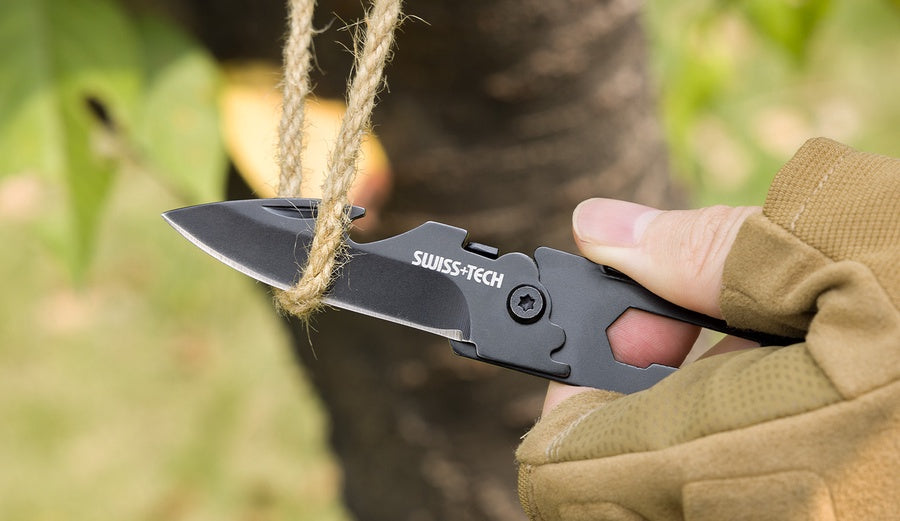 ميدالية سكين طوي متعددة الوظائف 7 في 1 – ST45019 | 7-IN-1 Slim Folding Keychain Knife – ST45019