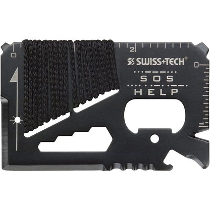أداة محفظة متعددة الوظائف 17 في 1 من Swiss+Tech – ST33329 | Swiss+Tech ST33329 17-in-1 Wallet Multi-Tool with Screwdrivers, Wrenches, Rope Cutter & Knives