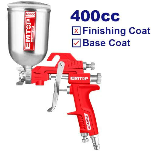 فرد رش هواء EMTOP سعة 400cc مع موصلات متنوعة