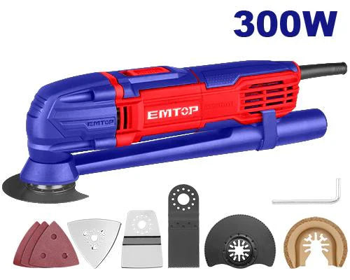 أداة متعددة الوظائف EMTOP بقوة 300 واط مع 9 ملحقات
