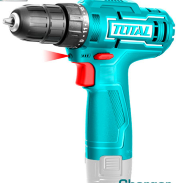 دريل شحن 12 فولت مع بطارية وشاحن USB من Total