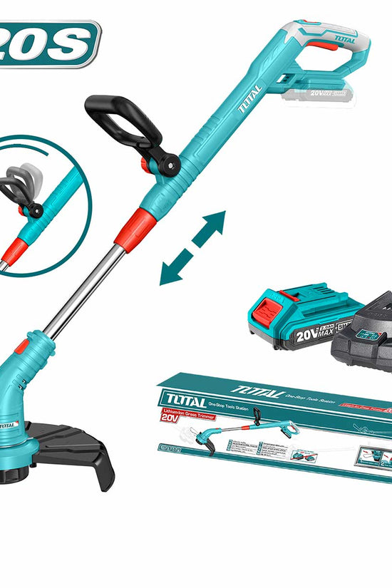 مقص عشب شحن 20 فولت مع بطارية 2 امبير وشاحن من Total