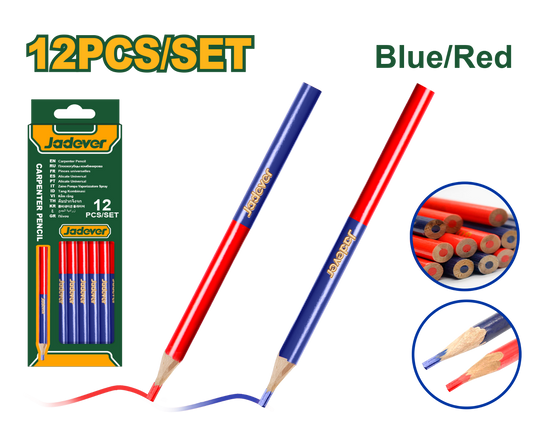 قلم علام ازرق احمر كرت 12 حبة من جادايفر-Jadever
