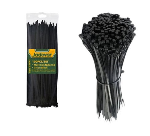 كيبل تاي اسود بعدة قياسات من JADEVER