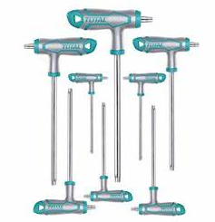طقم مفاتيح الن كي مشرنف مقبض T  من TOTAL